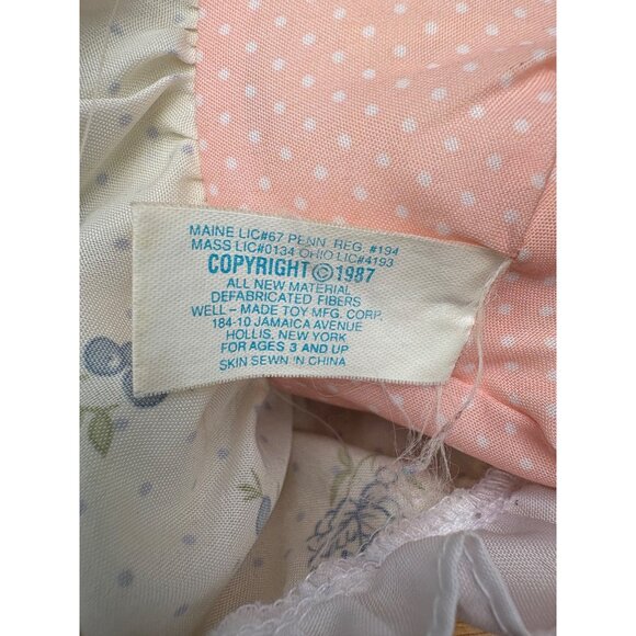 Holly Mine 1987 Plush Doll With Pink Polka Dot Outfit & Mint Green Hair 15" - Picture 11 of 14